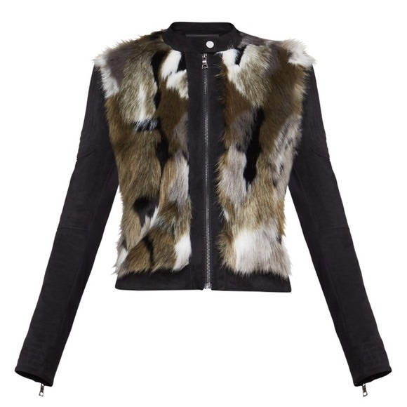 BCBGMAXAZRIA - Dimitri- Faux Fur & Black Suede Jacket/Vest - Picture 3 of 6